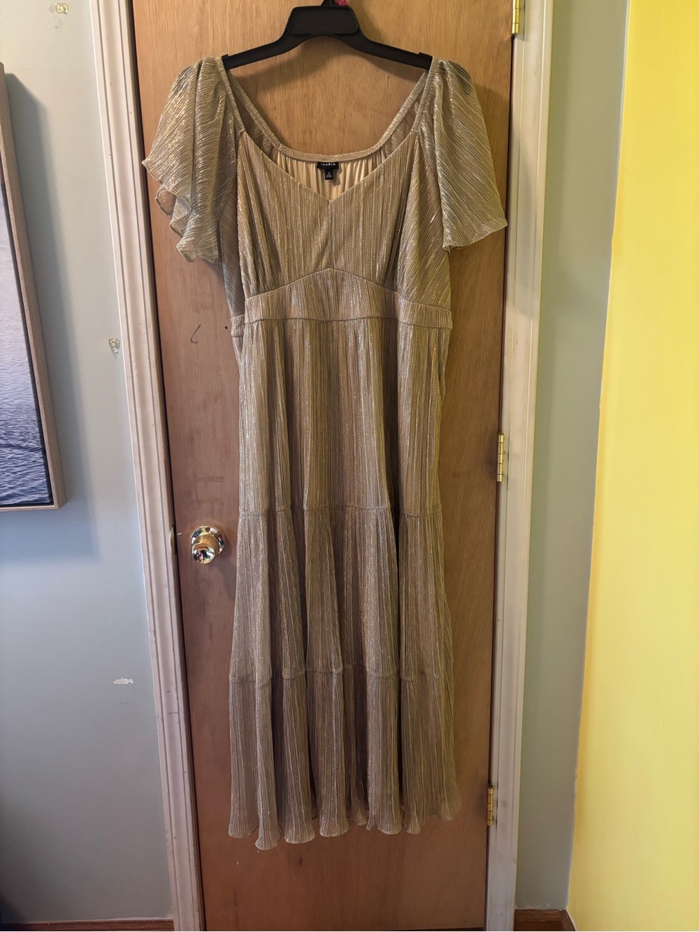 Torrid Metallic Shimmer Tiered Maxi Dress